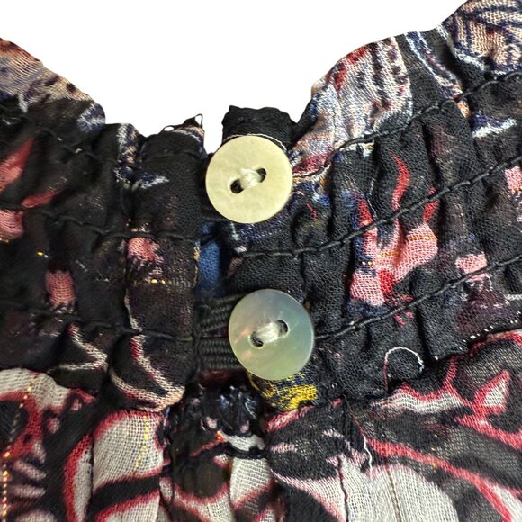 EUC Women's FIGEROA & FLOWER‎ Drop Waist Paisley Chiffon Dress | Size L - Picture 7 of 10